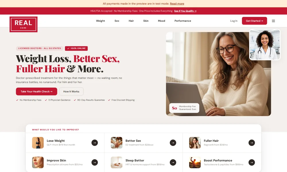 Real Care website preview